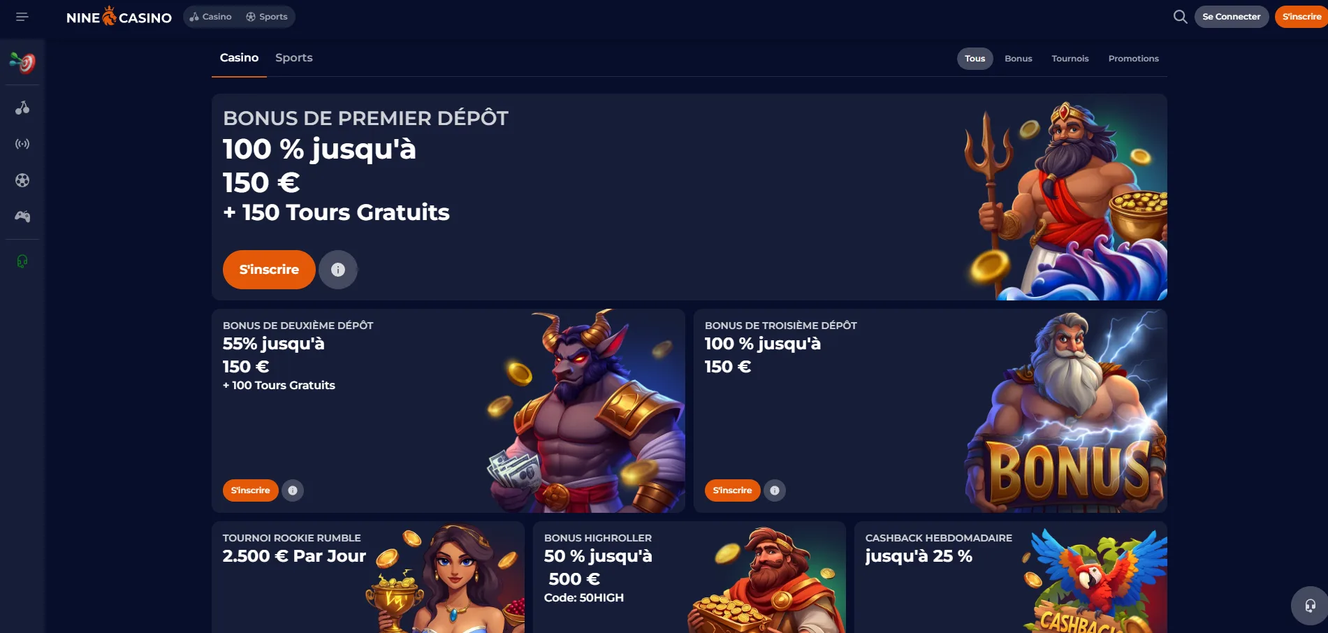 Nine Casino Bonus